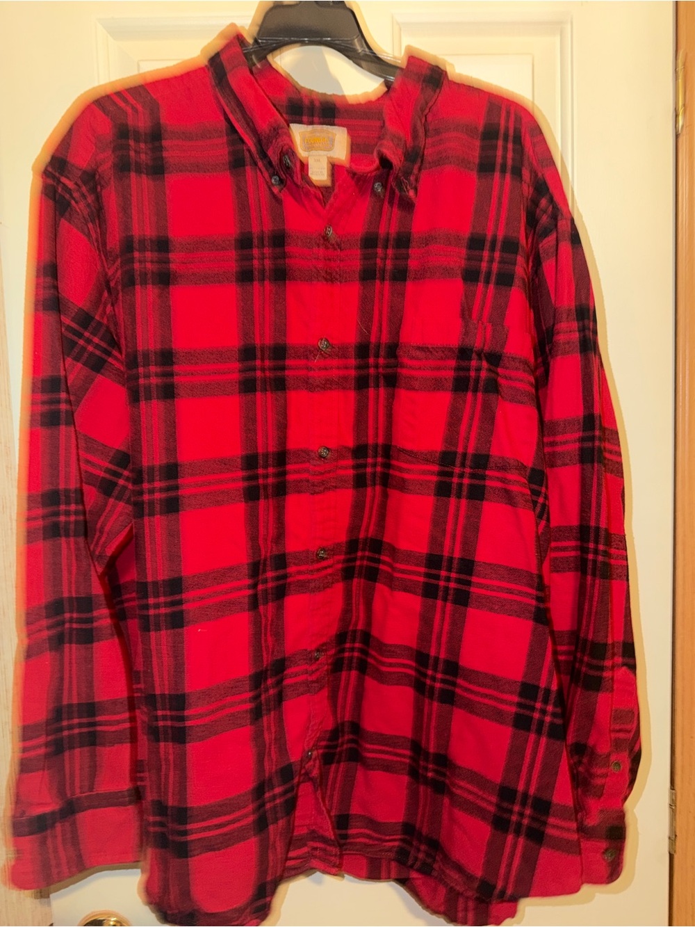 Foundry Red Plaid Button-Up flannel Men's 3x